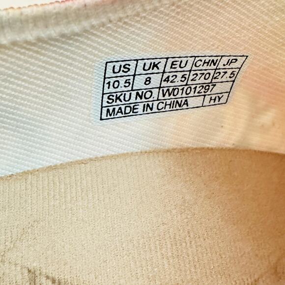 UIN Shoes Womens 10.5 Orange Canvas Abstract Art Print Slip On Casual Travel - Picture 9 of 10